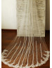 Beautiful Simple Lace Tulle Veil 